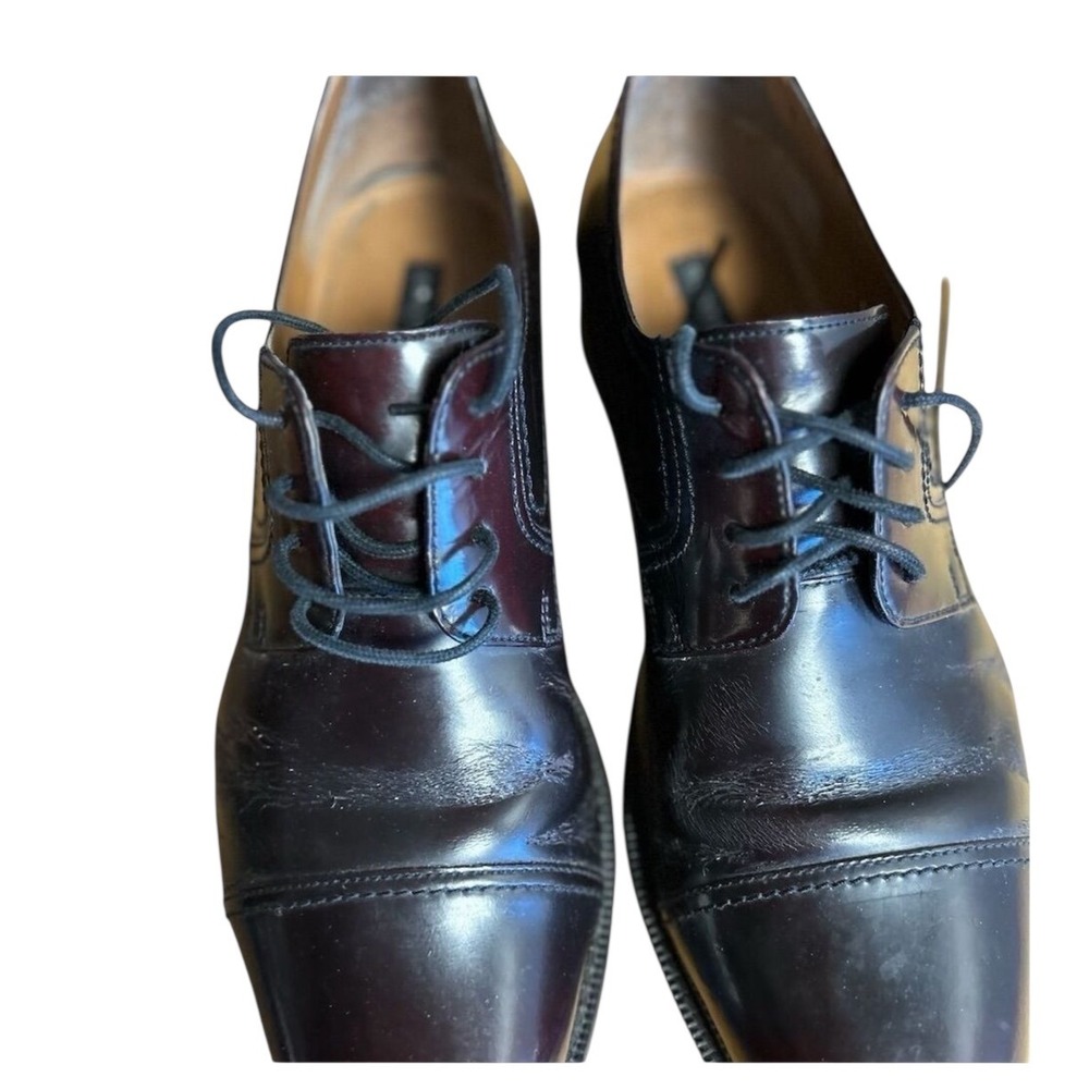 Bostonian Men's Leather Dress Shoes Burgundy Oxfords Lace‎ Up Size 10.5M